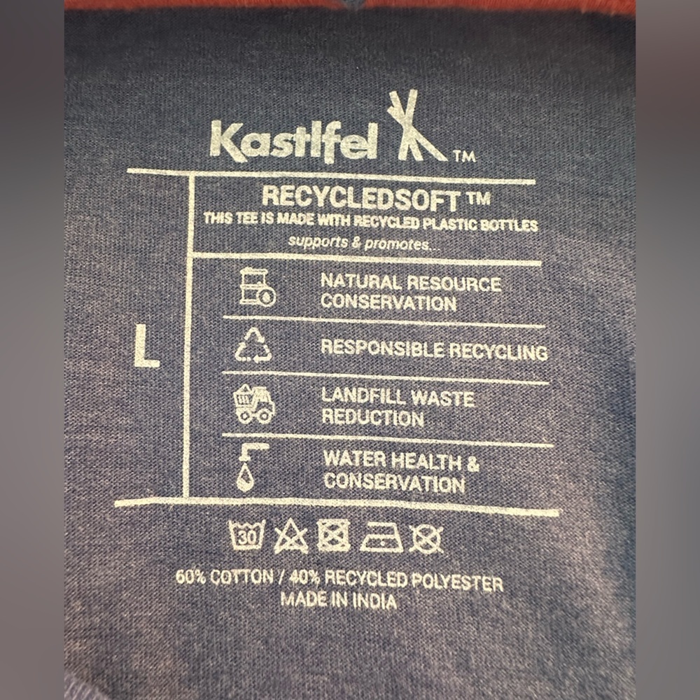 Kastlfel Blue Grand Canyon Pullover Hoodie Sz Large Thumb Holes Lightweight - Picture 3 of 8